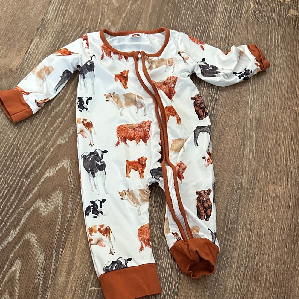 Farm Animal Print Kids One Piece